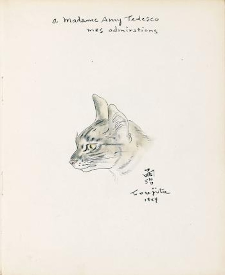 Tête de chat tigré by Leonard Tsuguharu Foujita