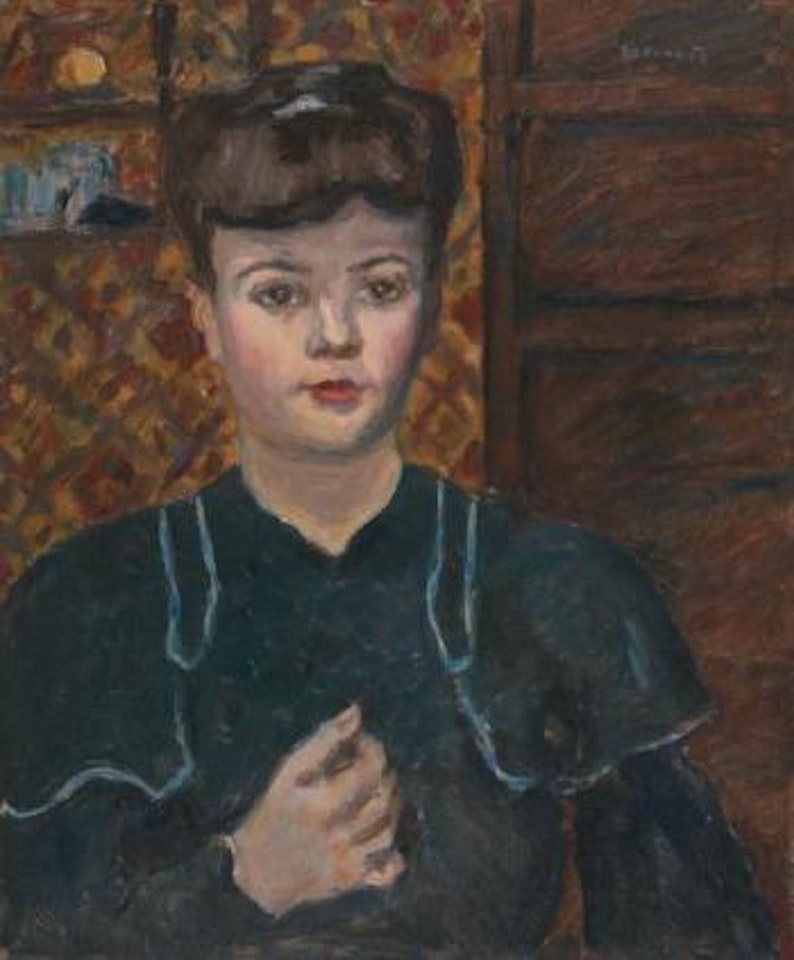 Jeune femme à la robe bleu-vert by Pierre Bonnard