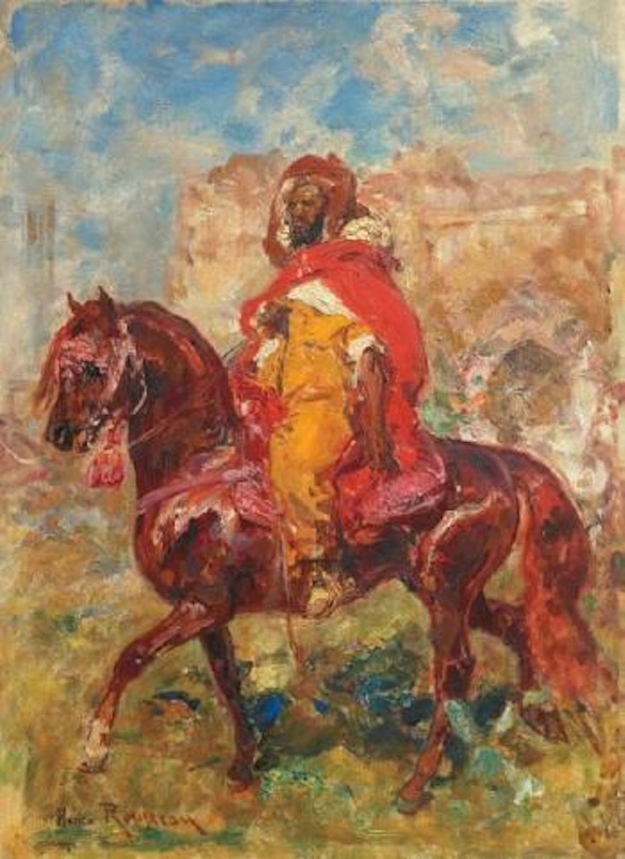 Cavalier au manteau rouge by Henri Émilien Rousseau