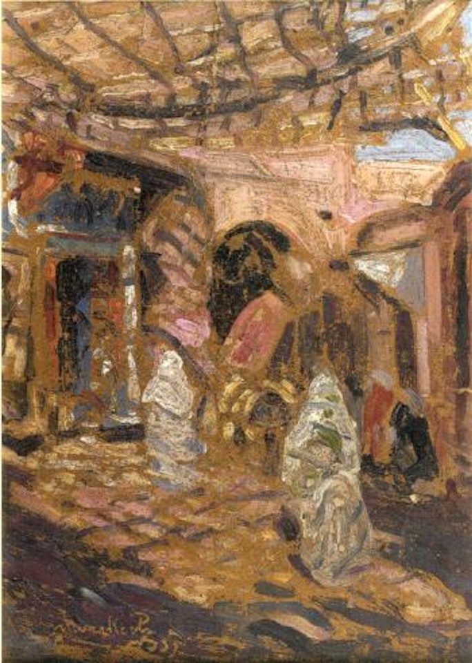 Silhouettes dans un souk by Jacques Majorelle