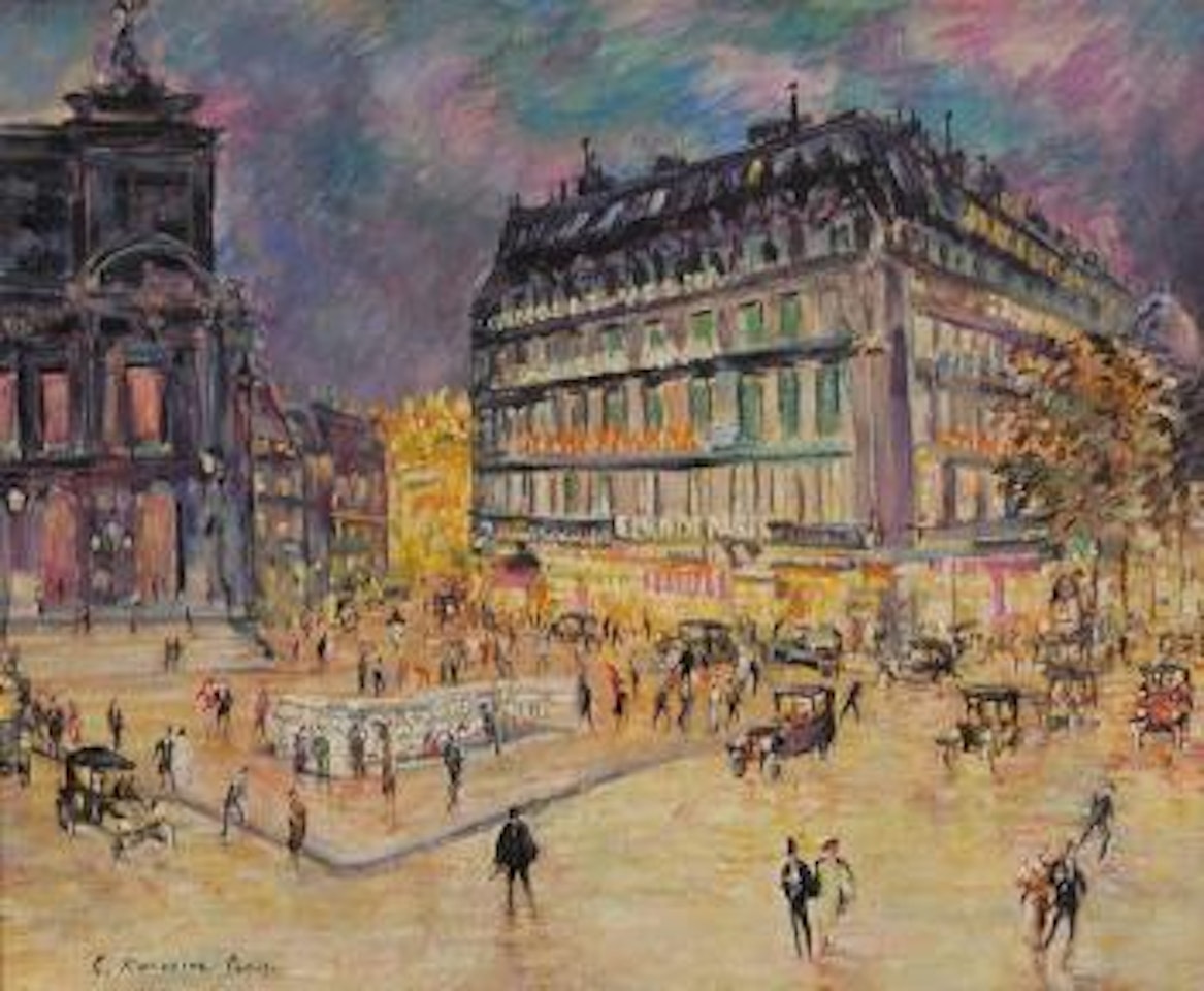 La Place de l'Opera by Konstantin Alekseevich Korovin