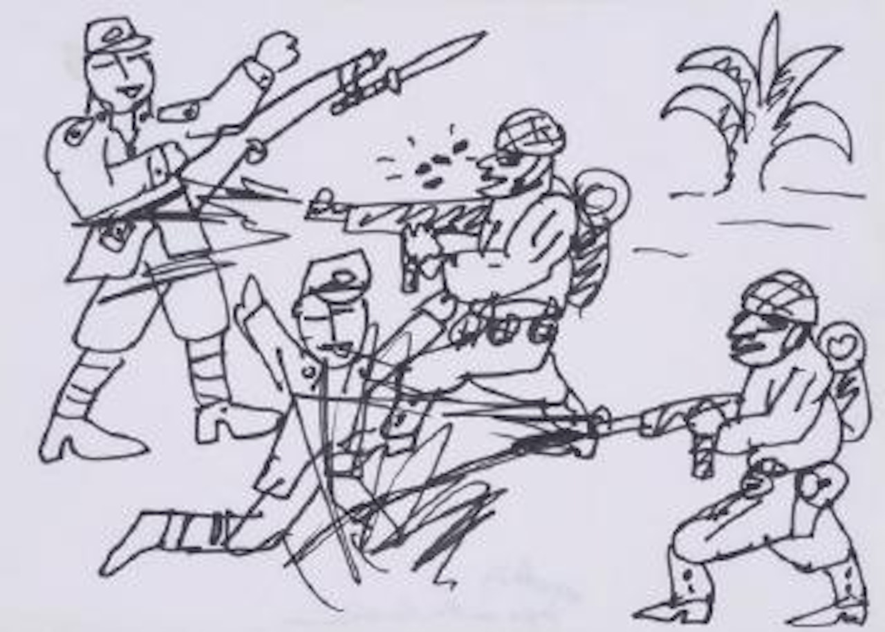 Japs contre américains by Robert Combas