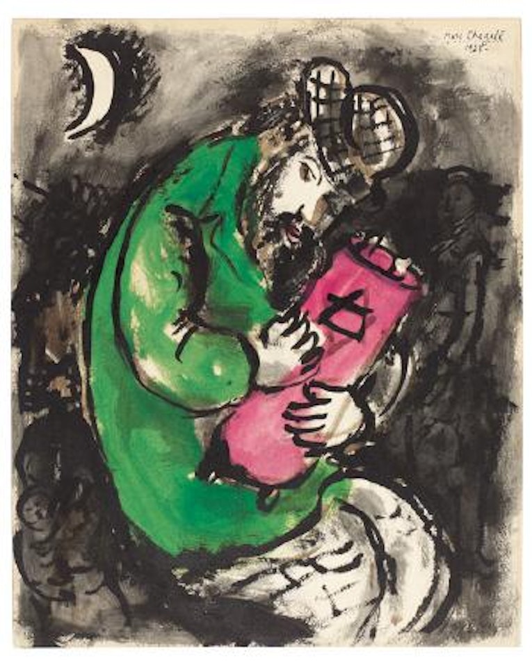 Rabbiner mit Thora by Marc Chagall