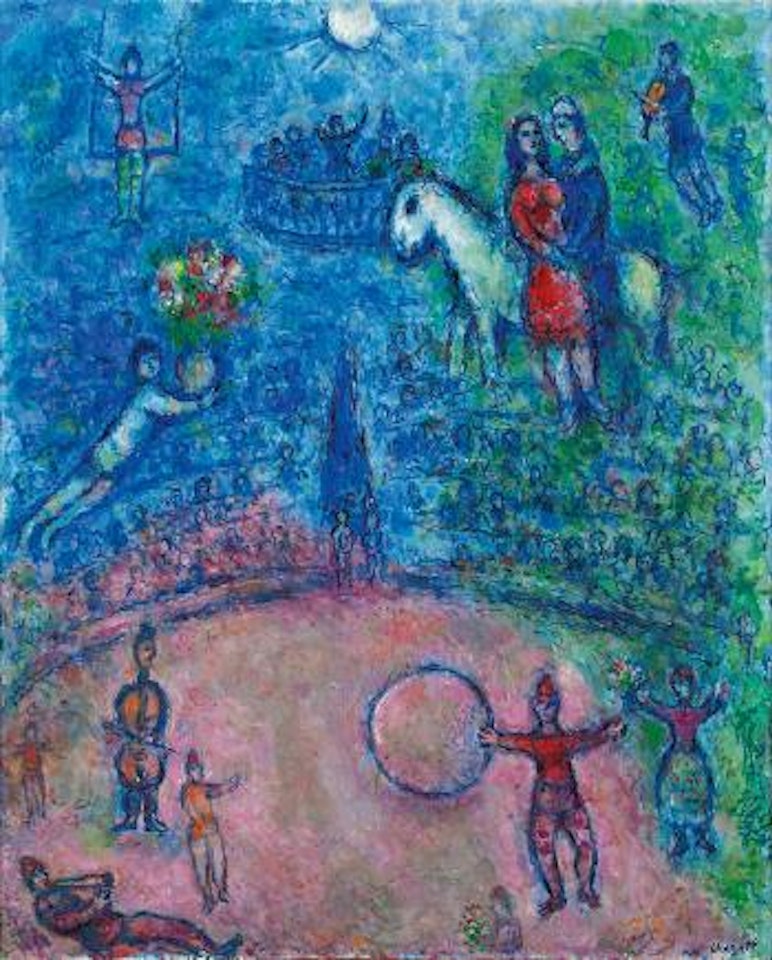 Couple au cirque by Marc Chagall