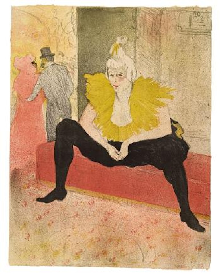 La clownesse assise - Mademoiselle Cha-U-Ka-O by Henri de Toulouse-Lautrec