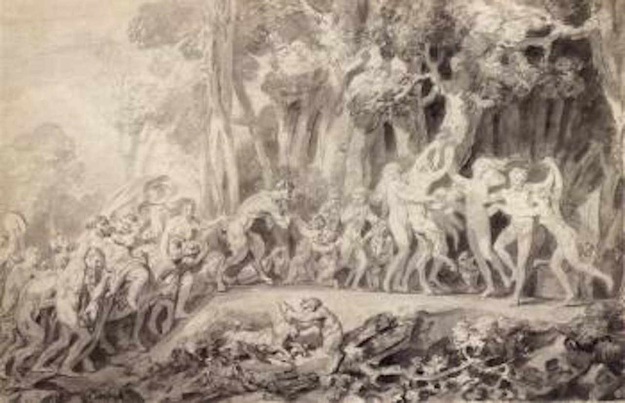 Silène sur son âne by Jean-Baptiste Greuze
