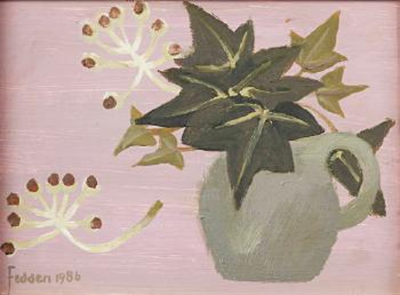 Jug with ivy leaves and flowers by Mary Fedden