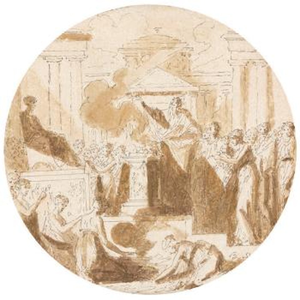Scene de sacrifice antique by Louis-Félix de la Rue