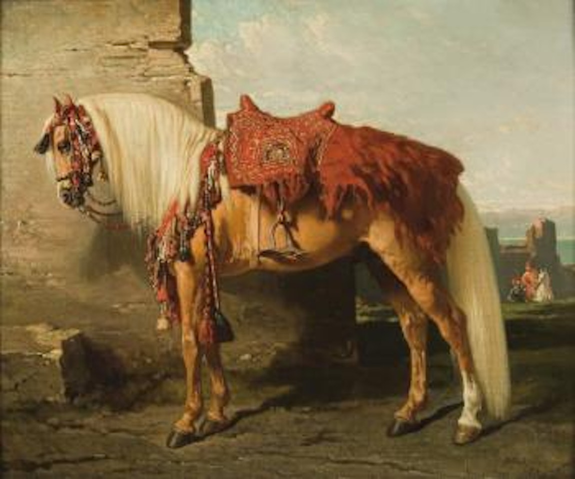 Etalon arabe selle by Alfred de Dreux