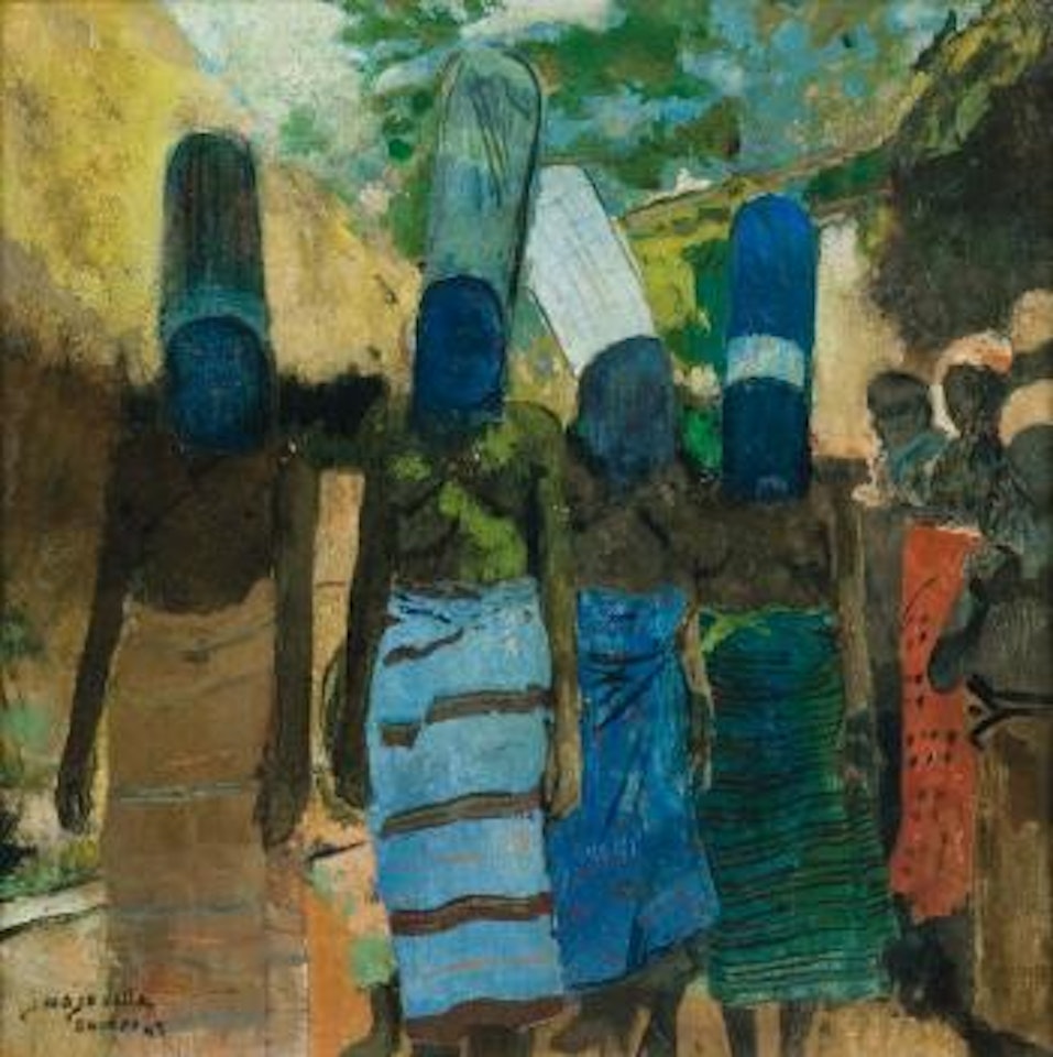 Femmes aux masques, ou danseuses guineennes by Jacques Majorelle