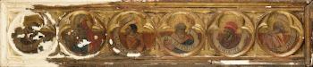 Six prophets: David, Amos, Jeremiah, Isaiah, Azarius(?) and one other by German School