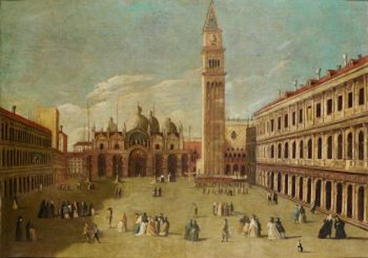 The Piazza di San Marco, Venice by Giovanni Battista Cimaroli