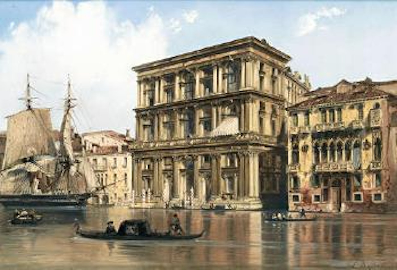 On the Grand Canal, Venice by Carlo Bossoli