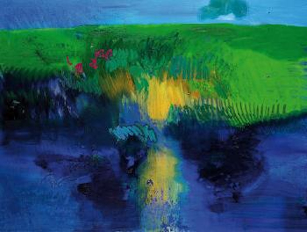 Friesische landschaft - Schilf by Rainer Fetting
