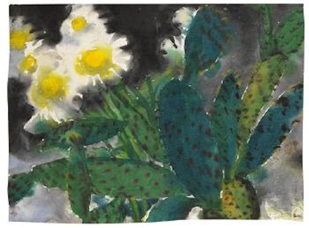 Kakteen und Chrysanthemen by Emil Nolde