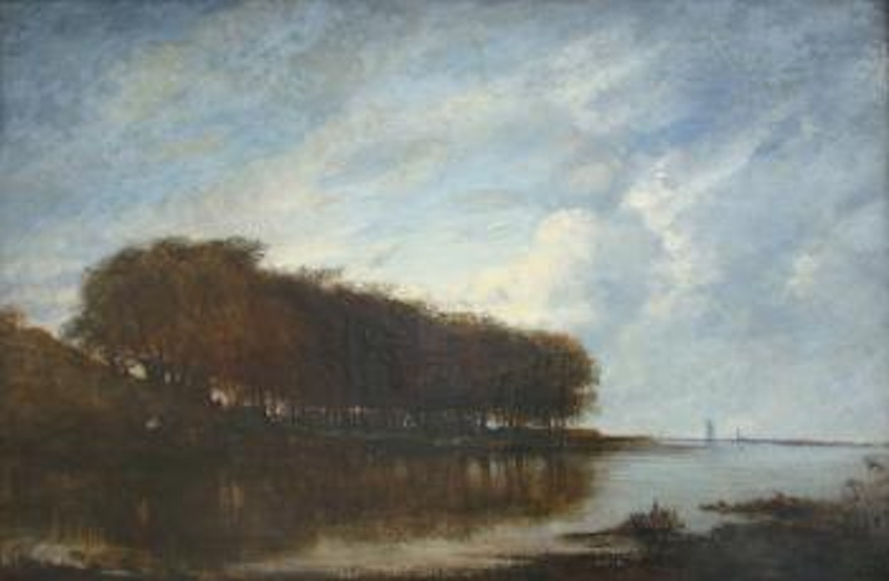 Les bords de l'escaut près d'Anvers by Félix Ziem