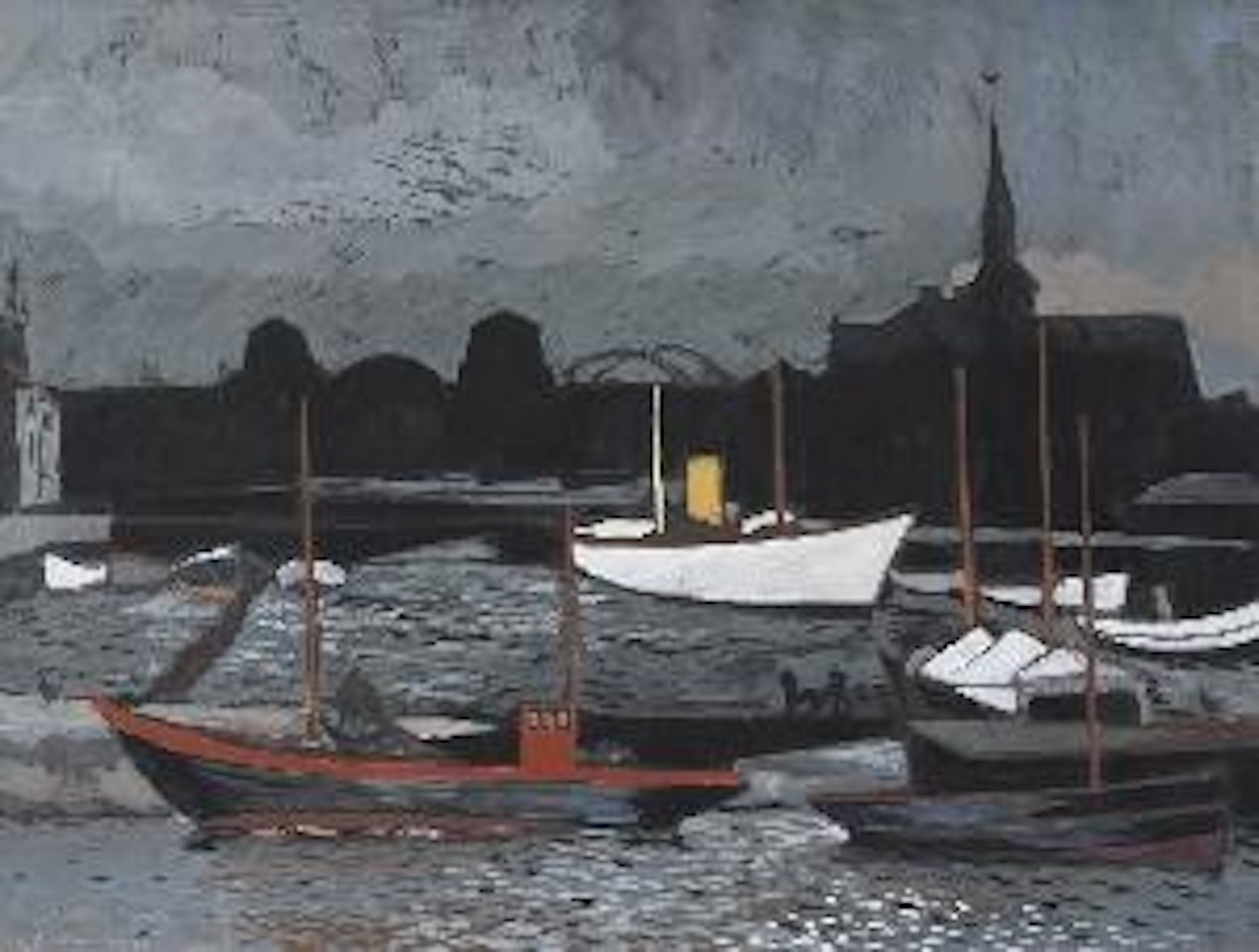Bassin de pêche, Ostende by Léon Spilliaert