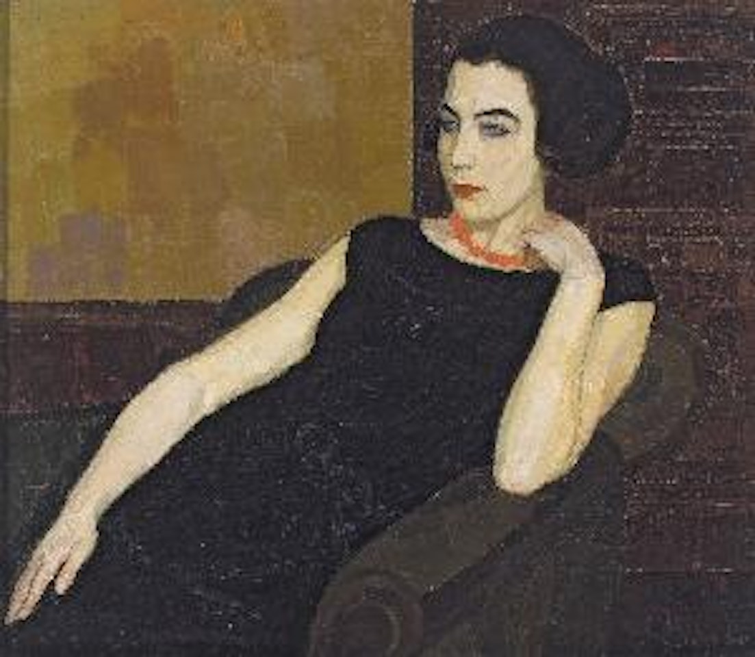 Madeleine Cario, victime de la cocaïne - Jeune fille au collier rouge by Leon de Smet