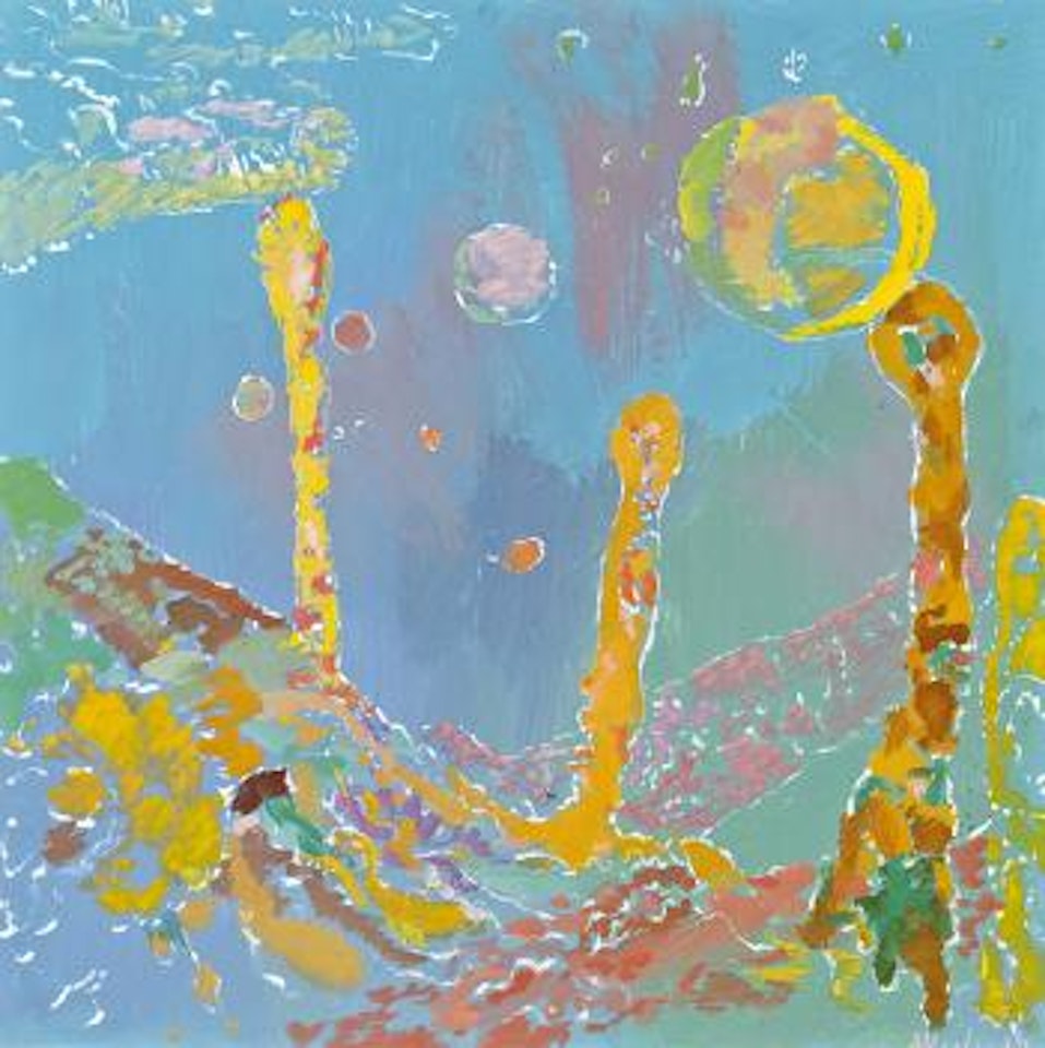 Drei Säulen am Morgen by Max Weiler