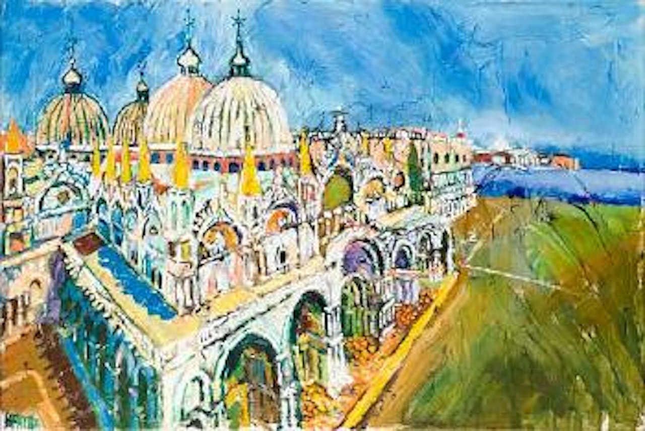View of San Marco, the Doge's Palace by John Bratby