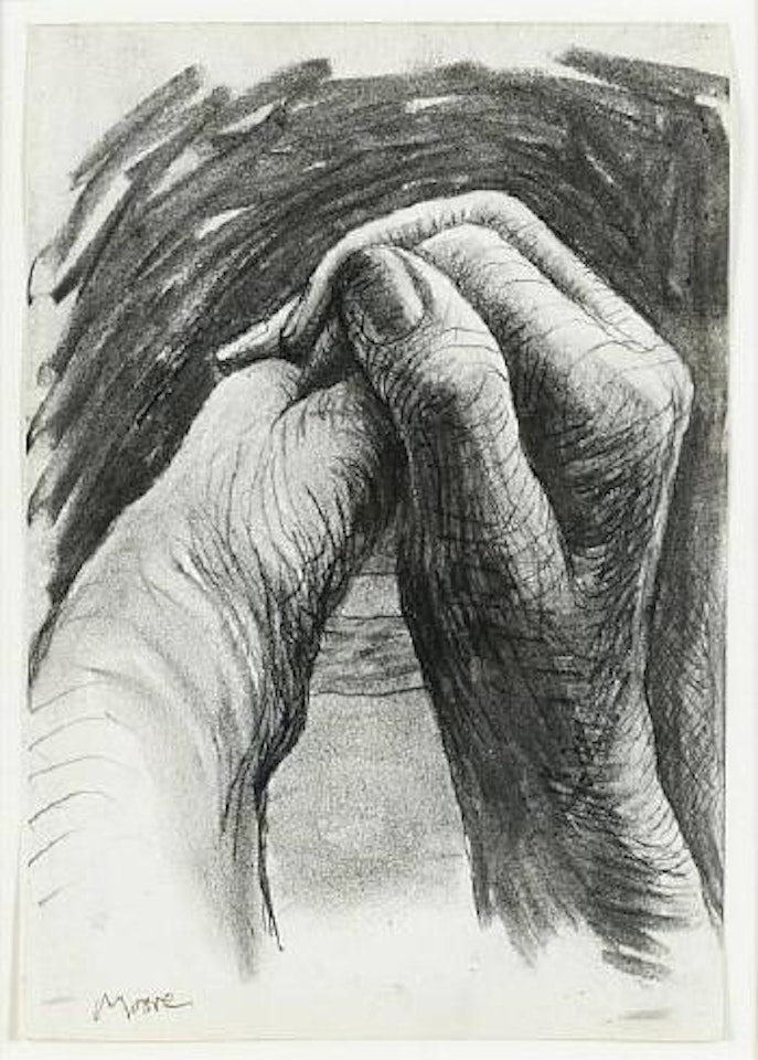 The artist's hands by Henry Moore