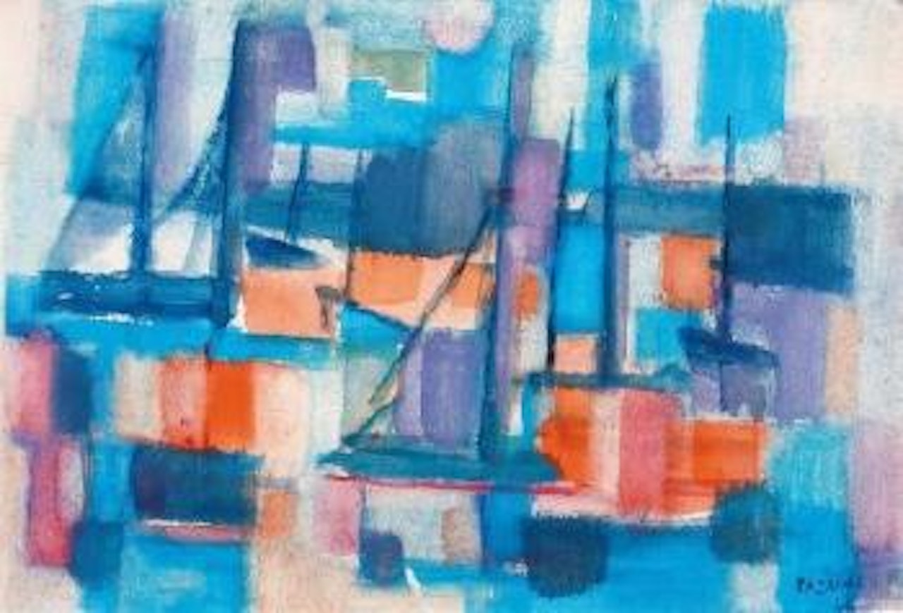 Port au soleil levant by Jean René Bazaine