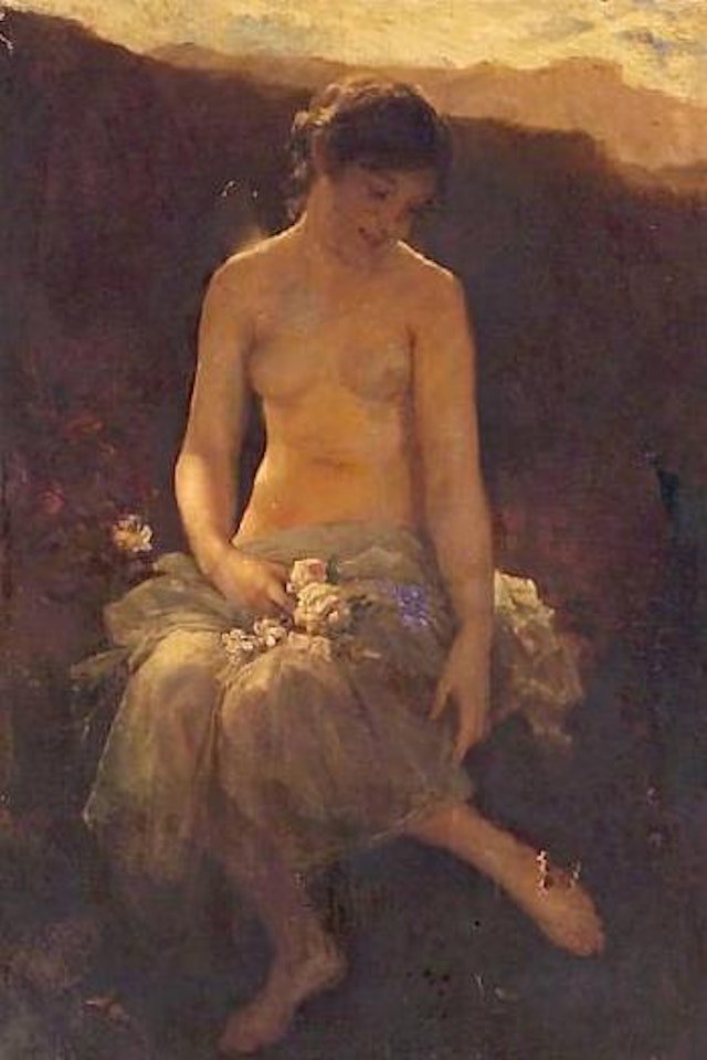 A fairy with a butterfly by Wilhelm Kray