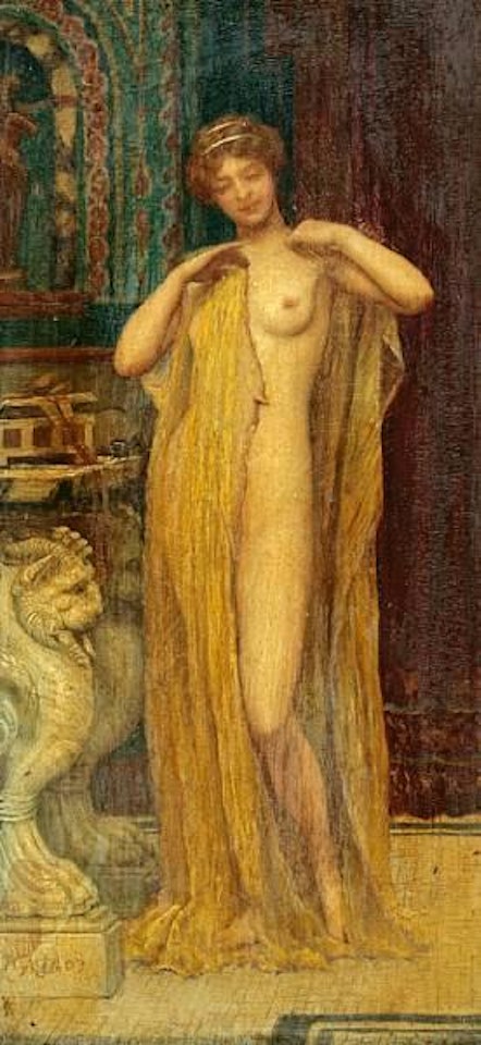 After the bath by JOHN WILLIAM GODWARD, R.B.A.