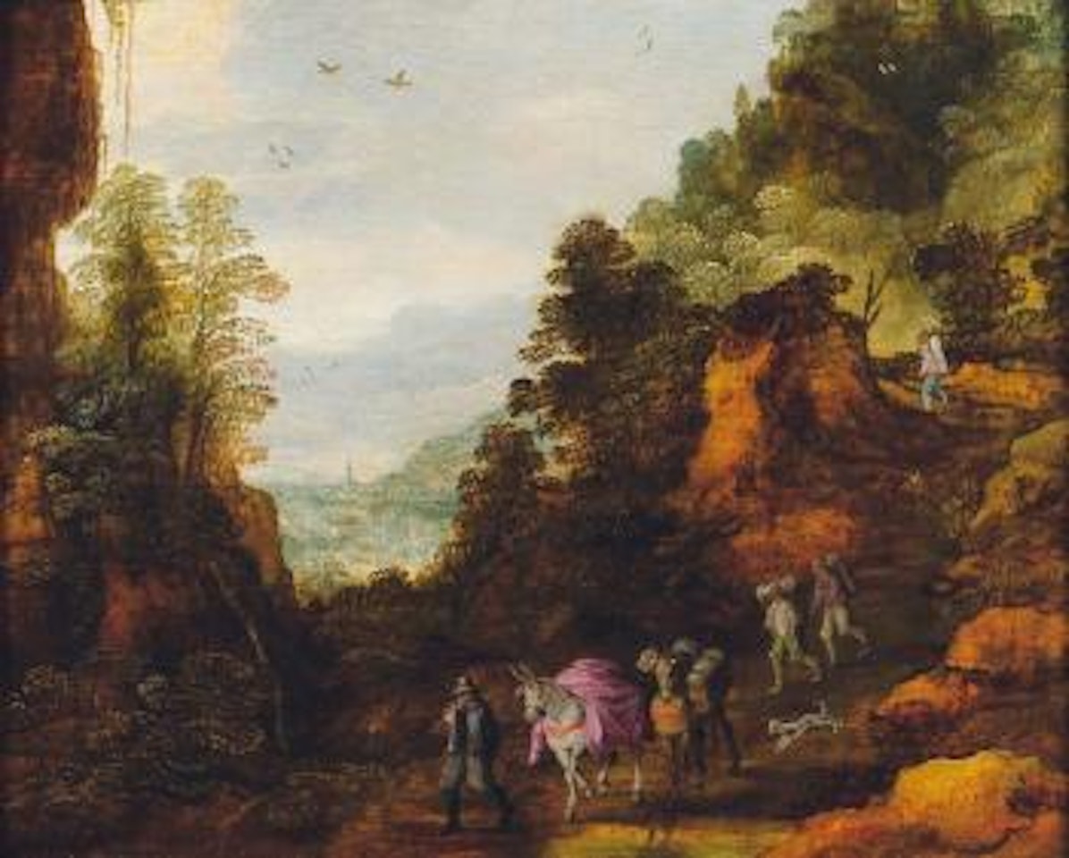 Voyageurs dans la montagne by Flemish School
