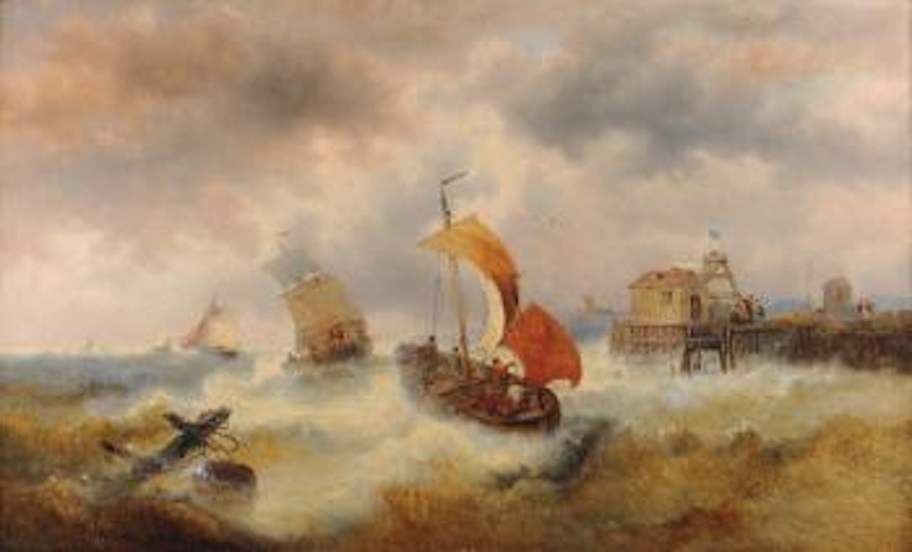 Bâteaux dans la tempête by François Etienne Musin