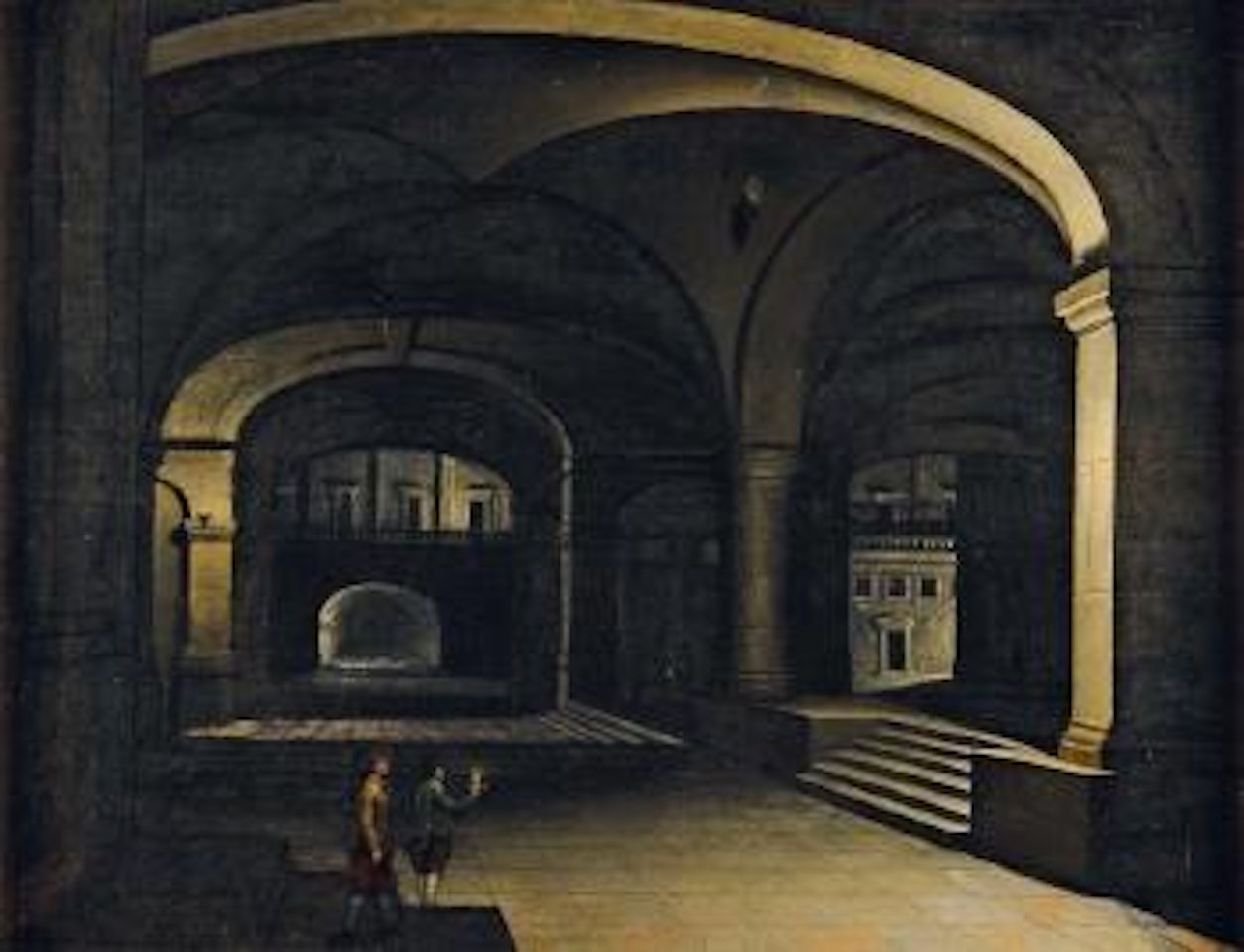 Intérieur de château à la bougie by Hendrik van Steenwyck the Younger