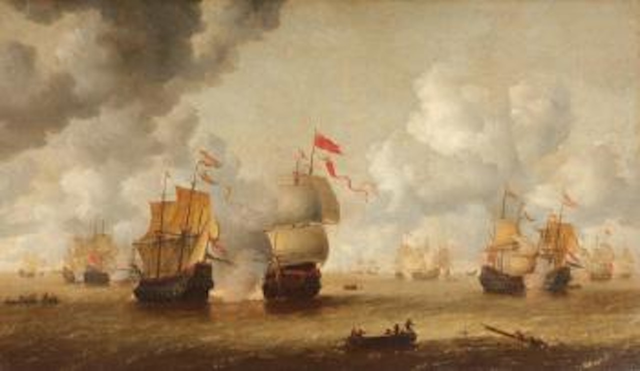 Bataille navale by Dutch School