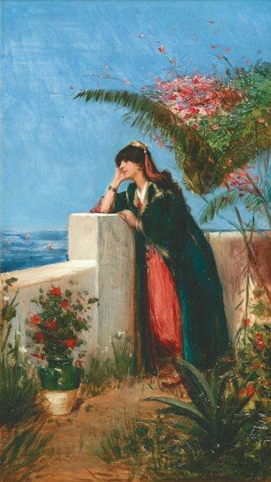 Rêverie sur la terrasse by Georges Antoine Rochegrosse