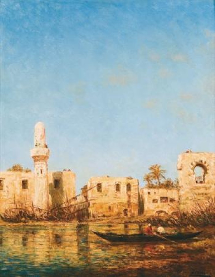 Vue de port de Tripoli, Liban by Félix Ziem