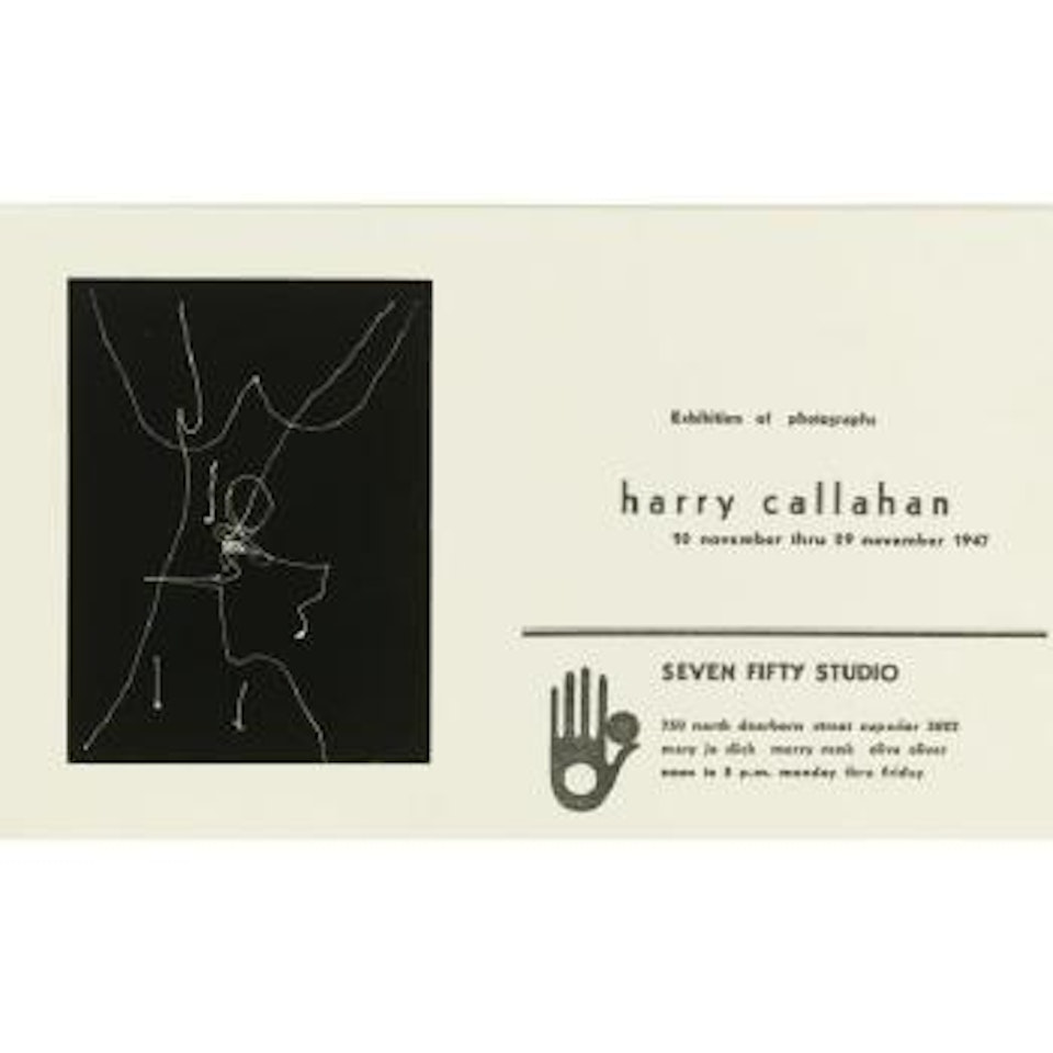 Light Abstraction (Seven Fifty Studio Invitation) by Harry Callahan