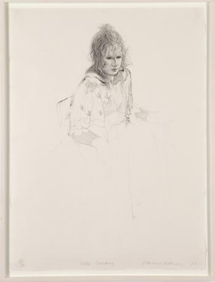 Ceclia smoking by David Hockney