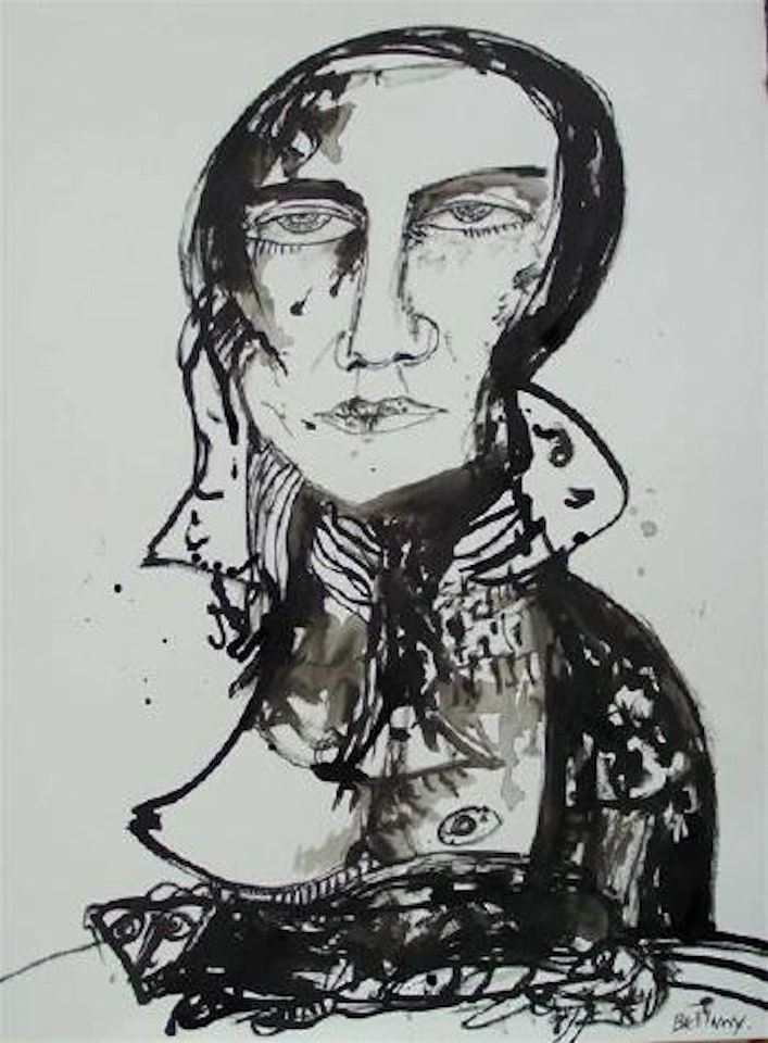 Woman with ruff by John Bellany