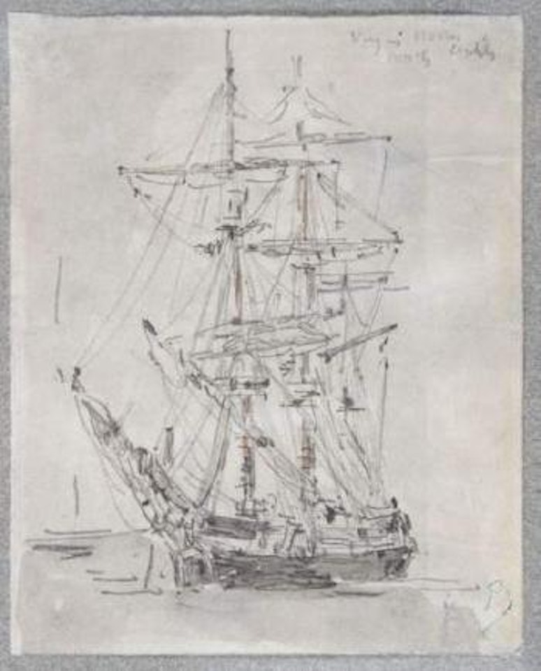 Trois-mats vu de l'avant by Eugène Boudin