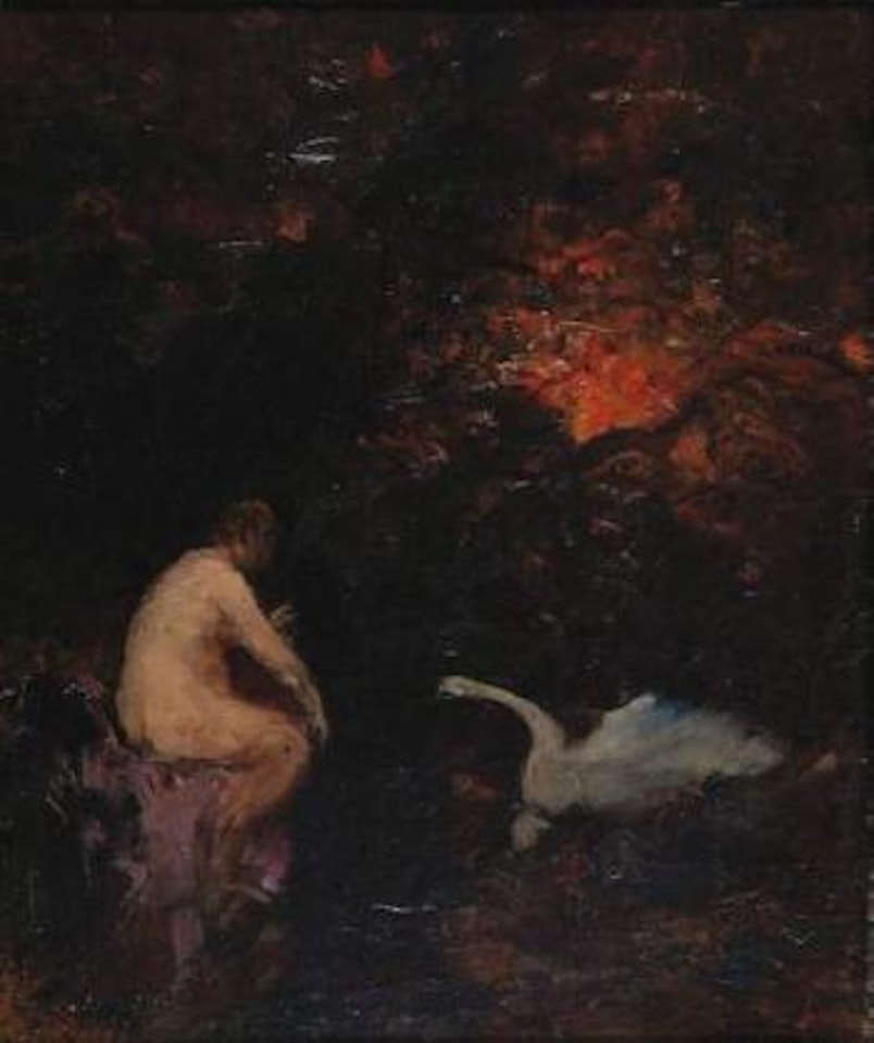 Leda et le cygne by Félix Ziem