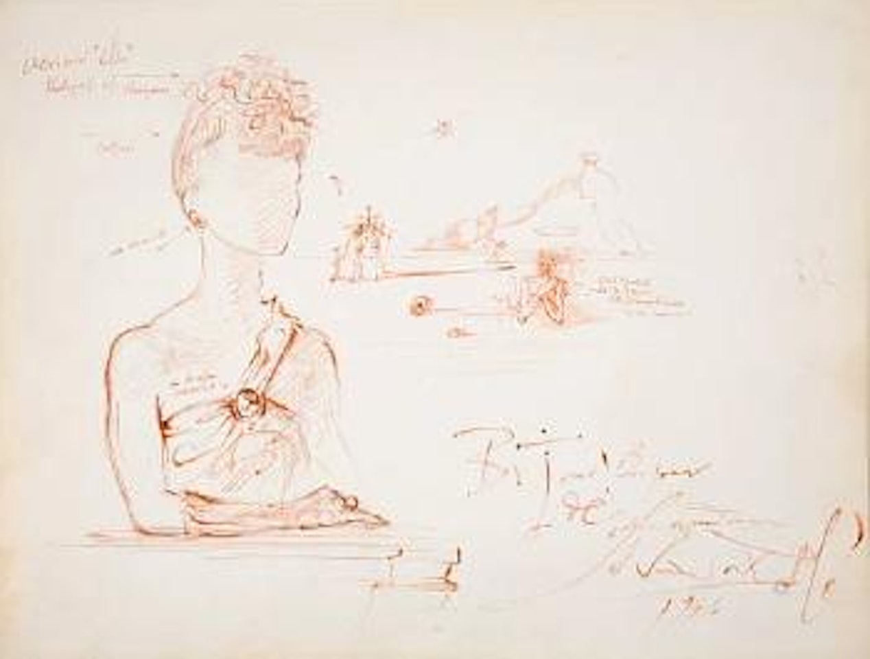 Study for the Portrait of Mrs. Jack Warner by Salvador Dali