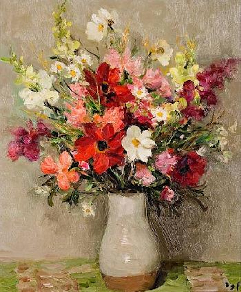 Dahlias and cosmos (no. 417) by Marcel Dyf