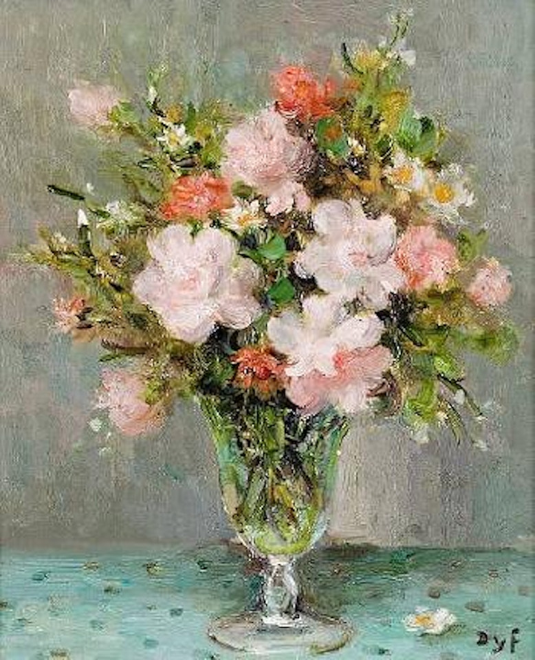 Roses dans un verre (no. 1070) by Marcel Dyf