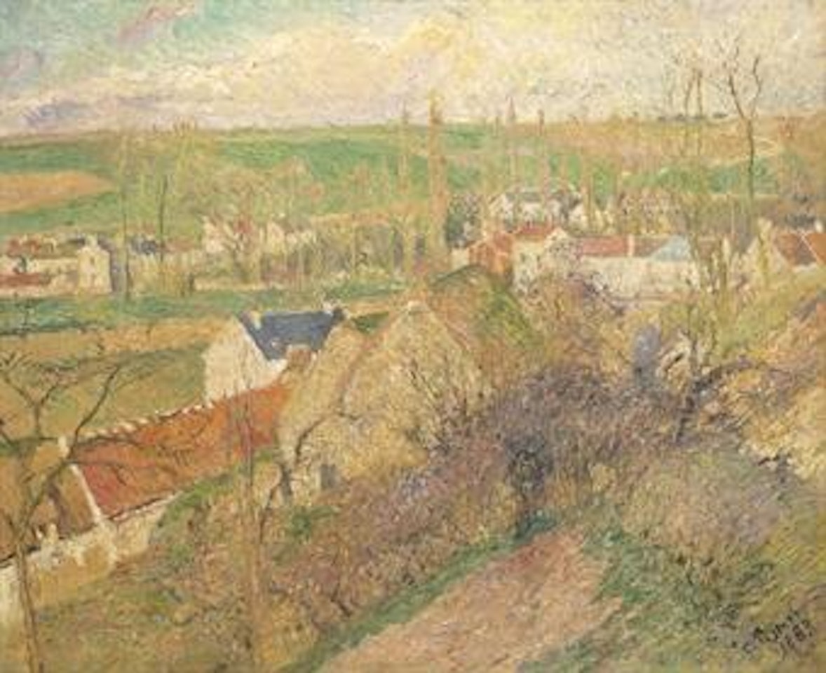 Vue sur le village d'Osny by Camille Pissarro