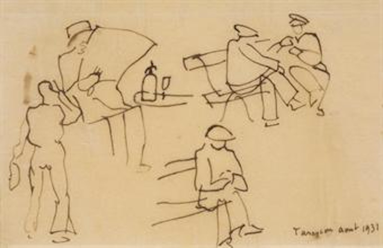 Trois dessins (1 Les Cavaliers; 2 Etude pour 'Tartarin de Tarascon'; 3. Toulon) by Raoul Dufy