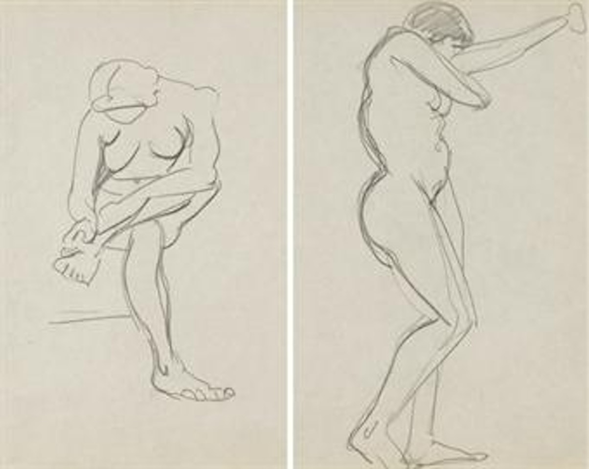 Femme nue assise (recto); Etude de nu (verso) by Henri Matisse