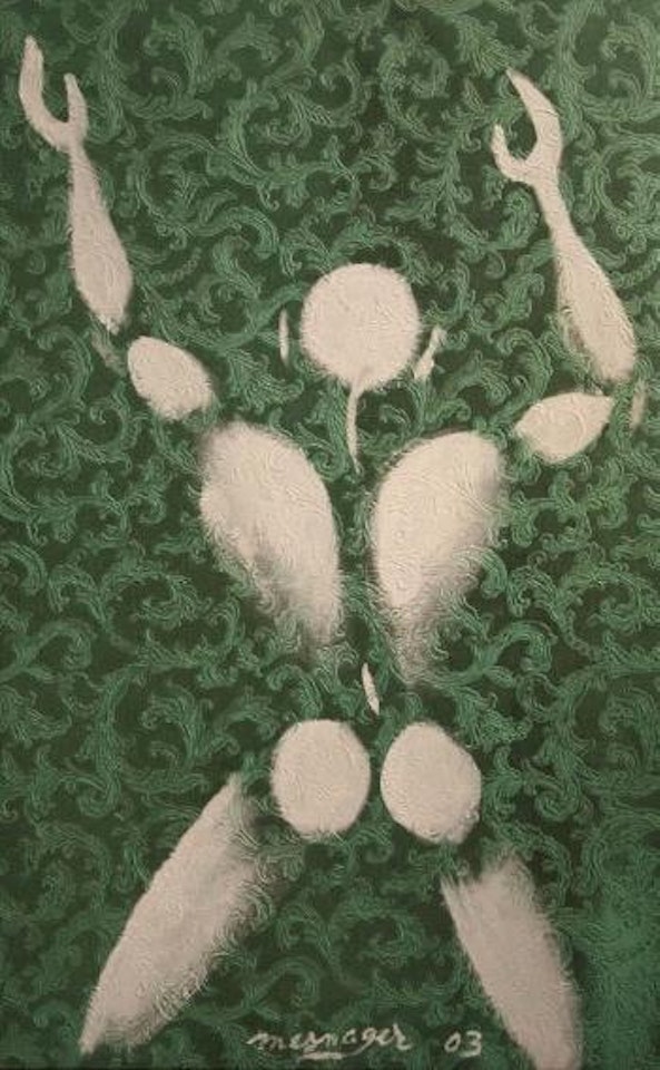Corps blanc sur fond vert by Jérôme Mesnager
