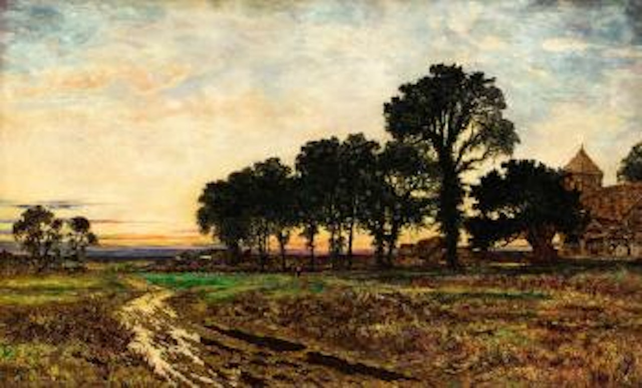 Evening after the rain by Benjamin Williams Leader