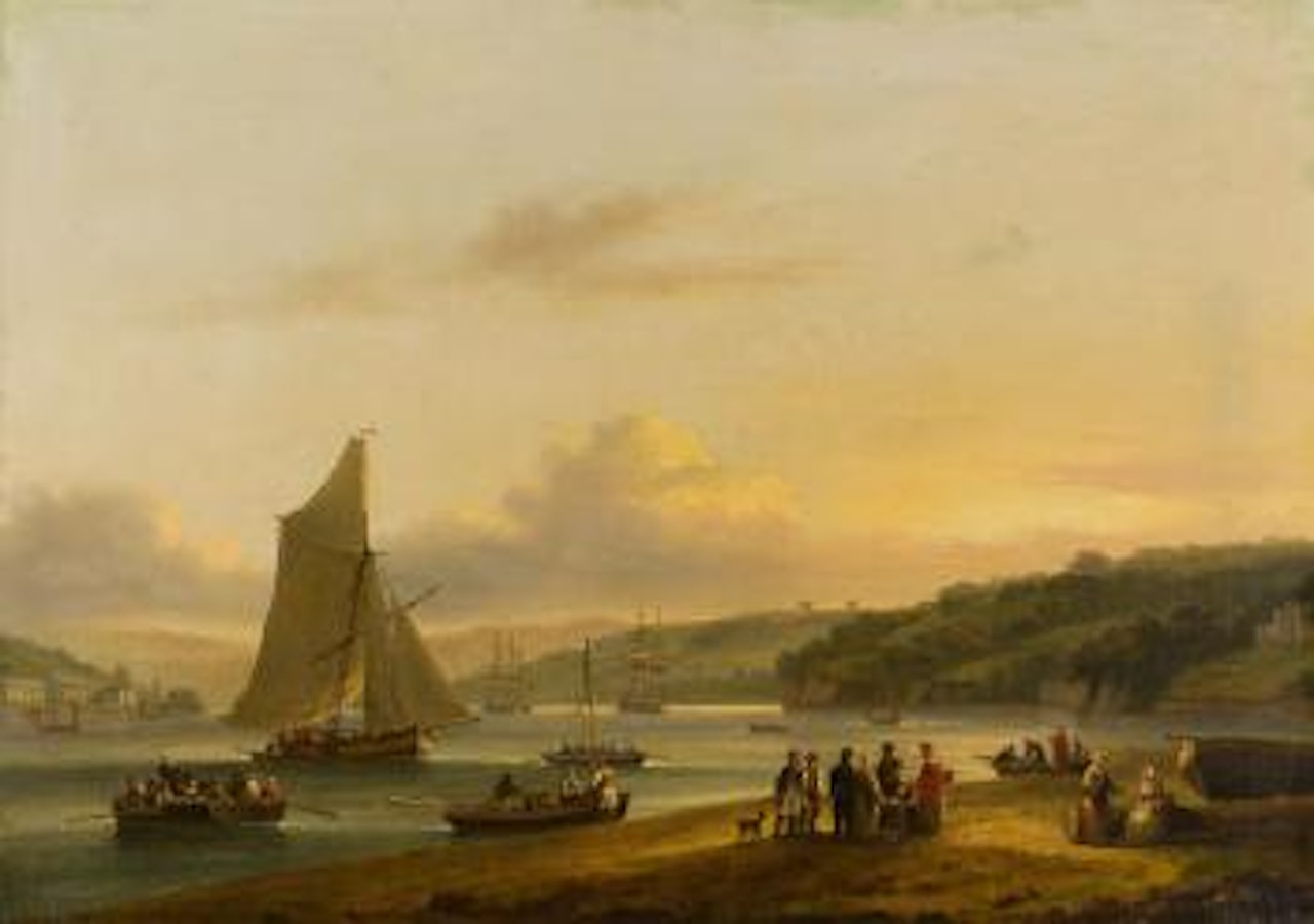 Along the water's edge by Thomas Luny