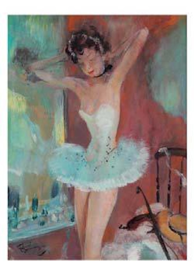 Ballerine dans sa loge by Jean Gabriel Domergue