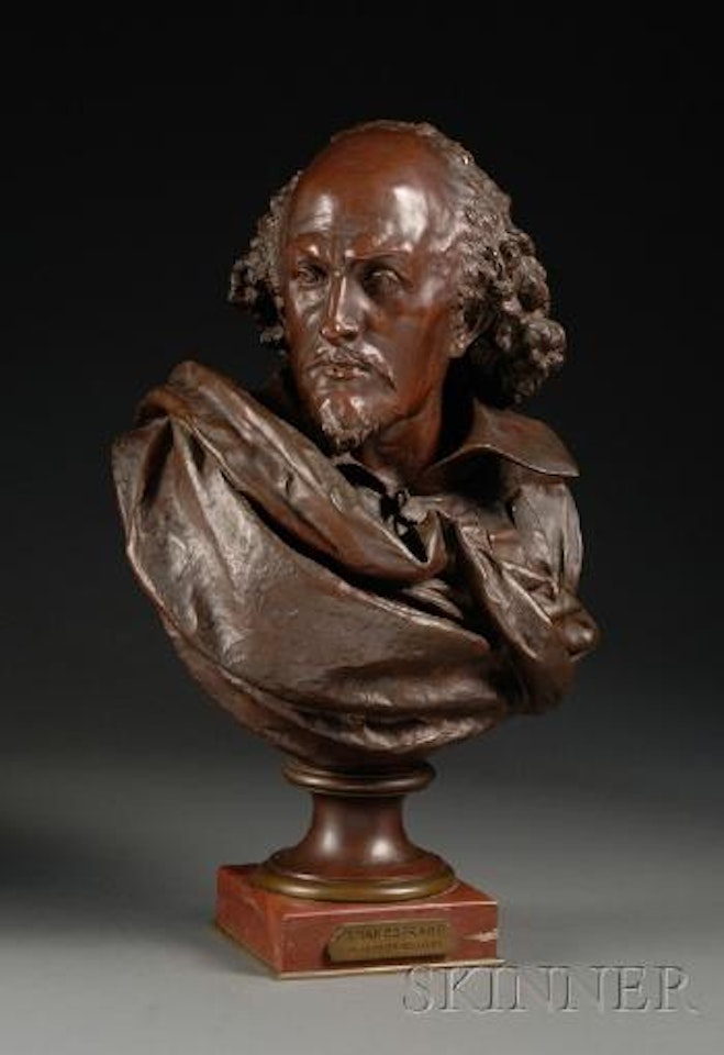 Portrait bust of Willliam Shakespeare by Albert-Ernest Carrier-Belleuse